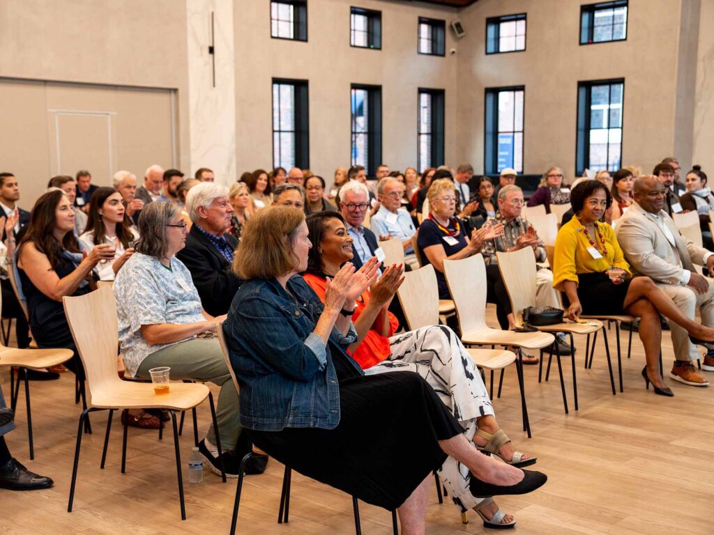 Photo of people at a Landmarks event