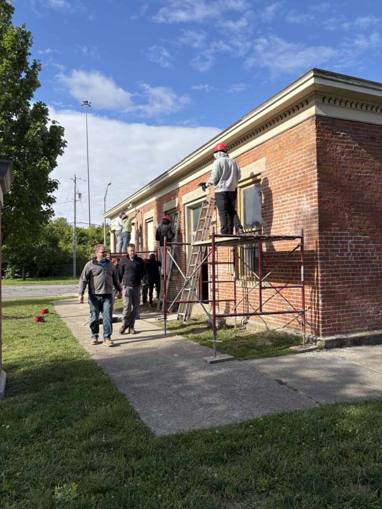 Students participating in the Columbus Landmarks Building Arts Studio at Fort Hayes, June 2026